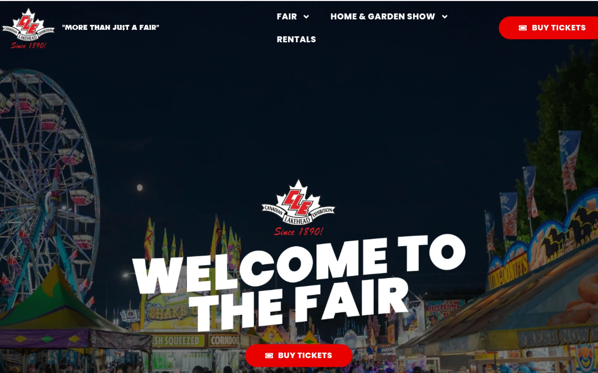 Canadian Lakehead Exhibition website designed and built by Amazing Tech