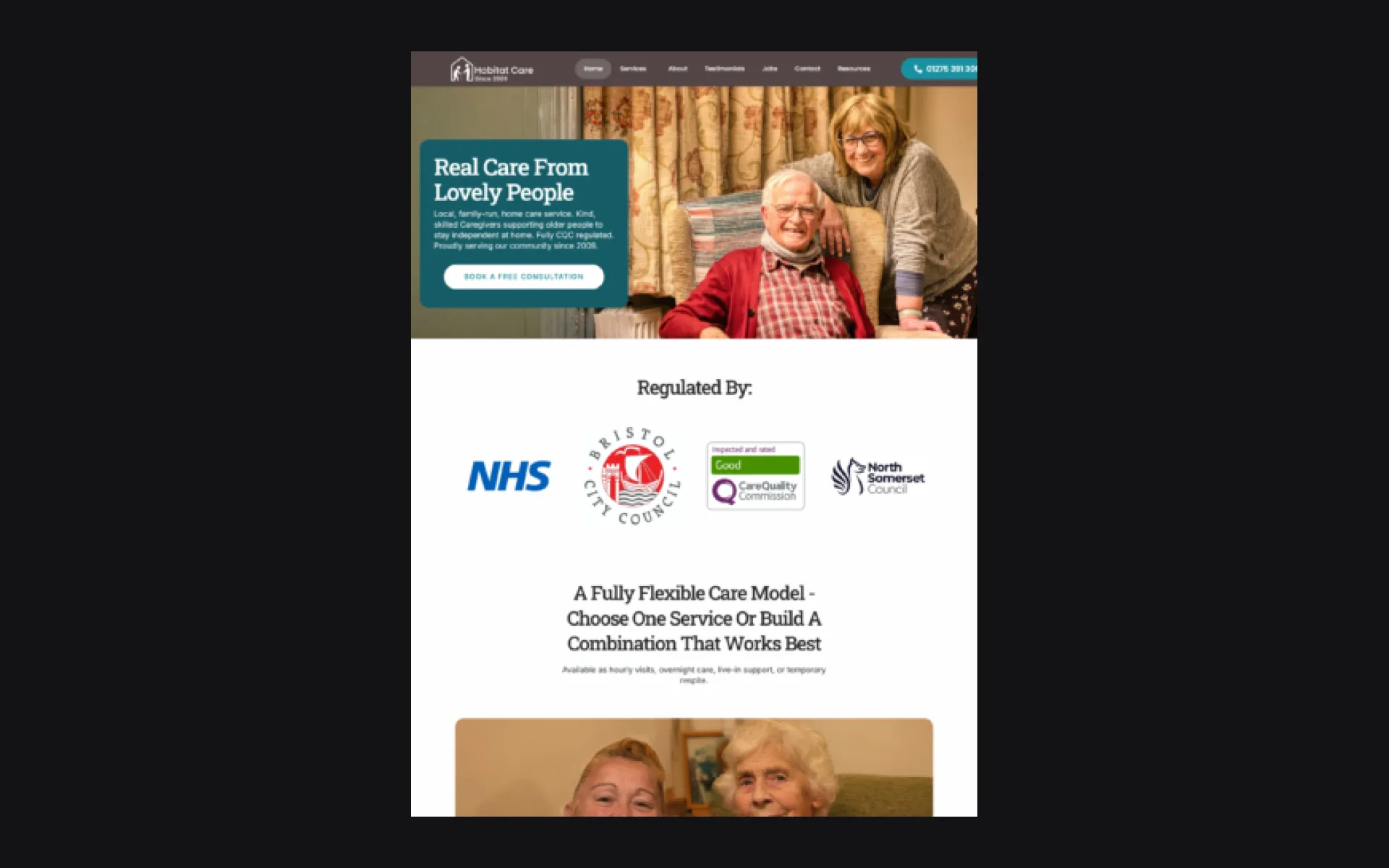 Habitat Care website designed and built by Amazing Tech