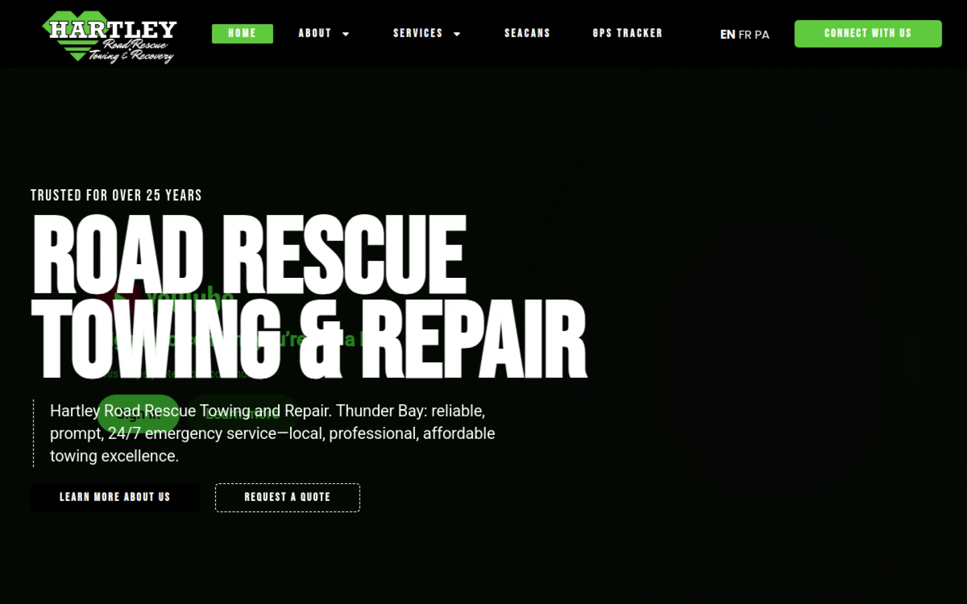 Hartley Road Rescue website designed and built by Amazing Tech
