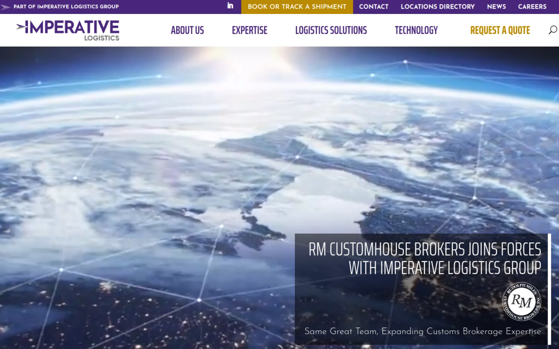 Imperative Logistics website designed and built by Amazing Tech