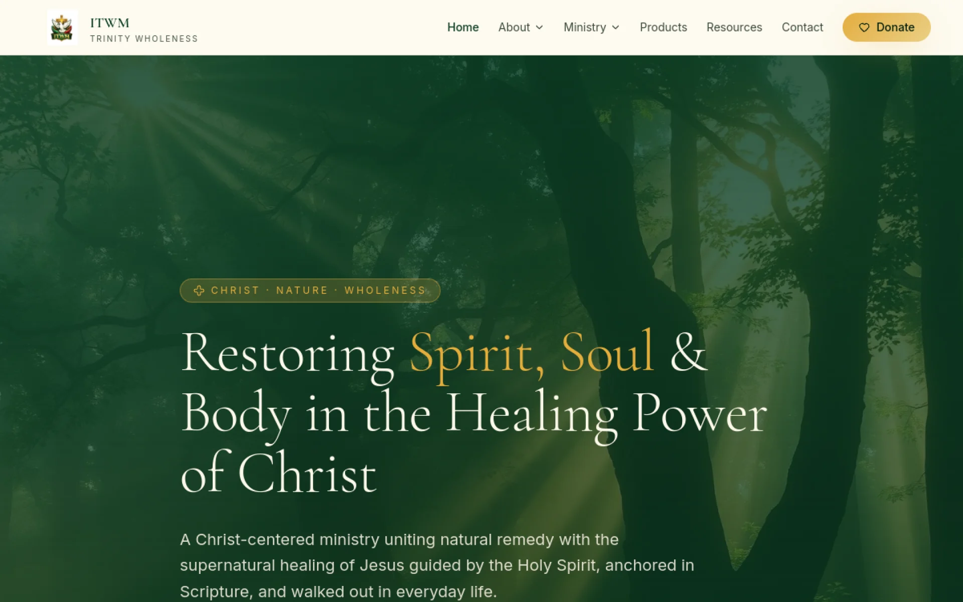 ITW Ministry website designed and built by Amazing Tech