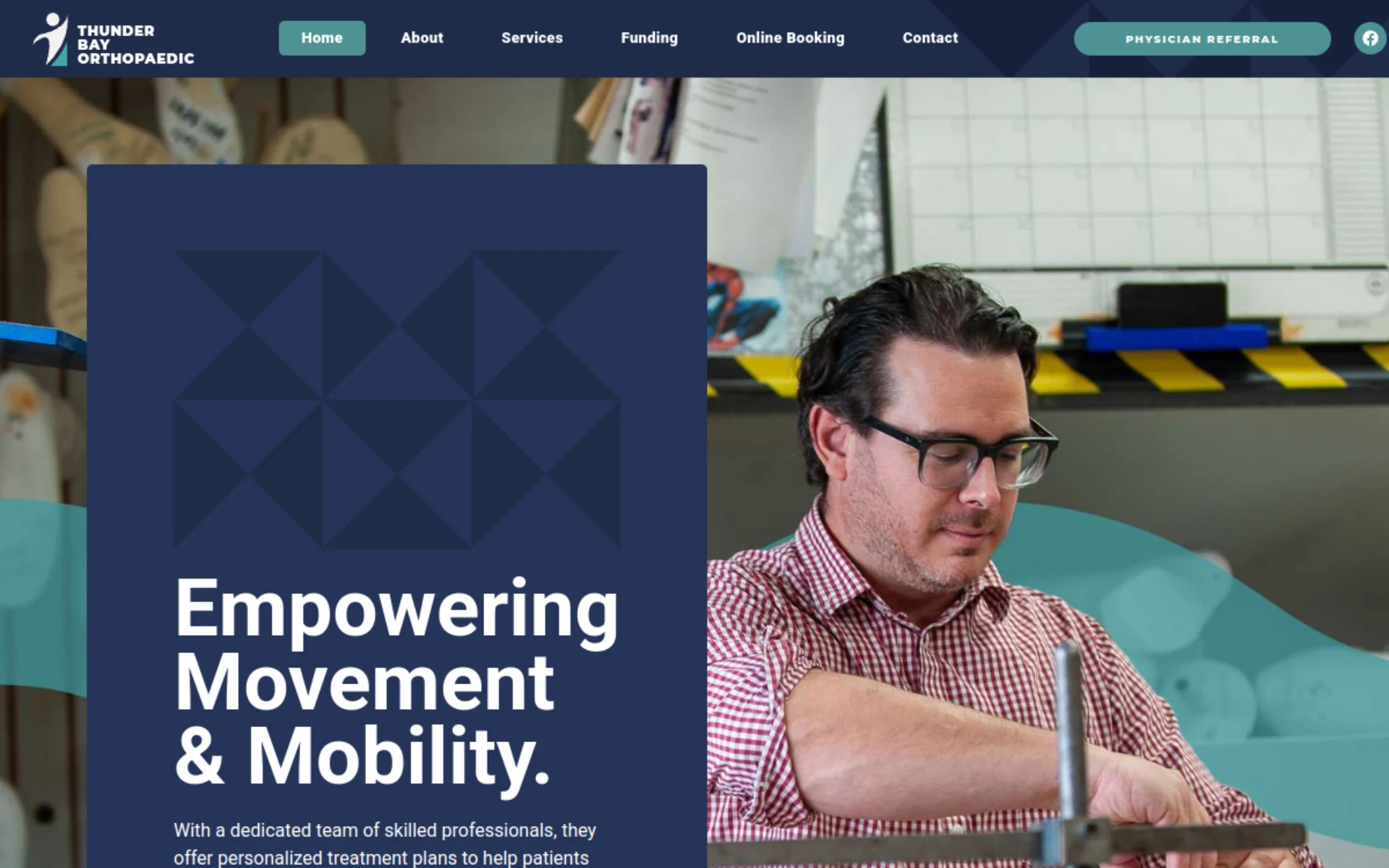 Thunder Bay Orthopaedic website designed and built by Amazing Tech