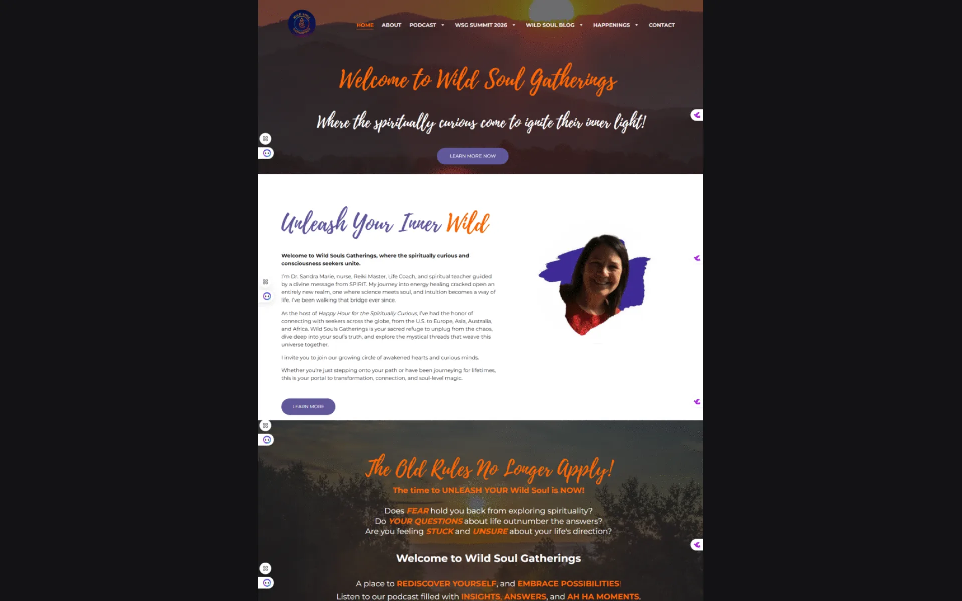 Wild Souls Gathering website designed and built by Amazing Tech